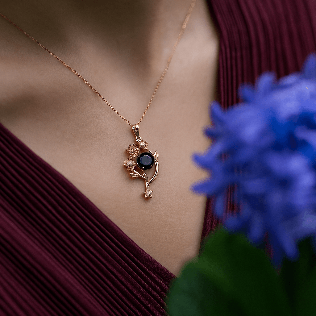 Pırlanta London Blue Topaz Kolye