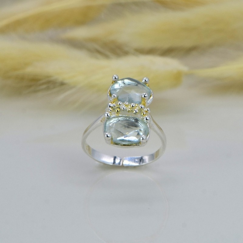 AquaMarine Taşlı Gümüş Yüzük 