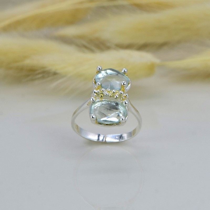 AquaMarine Taşlı Gümüş Yüzük 