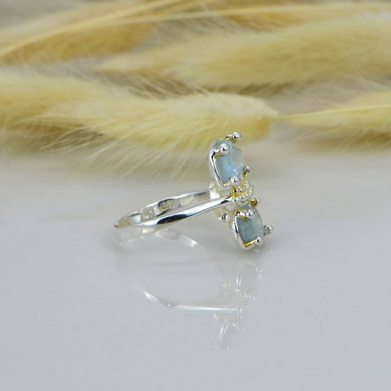 AquaMarine Taşlı Gümüş Yüzük 