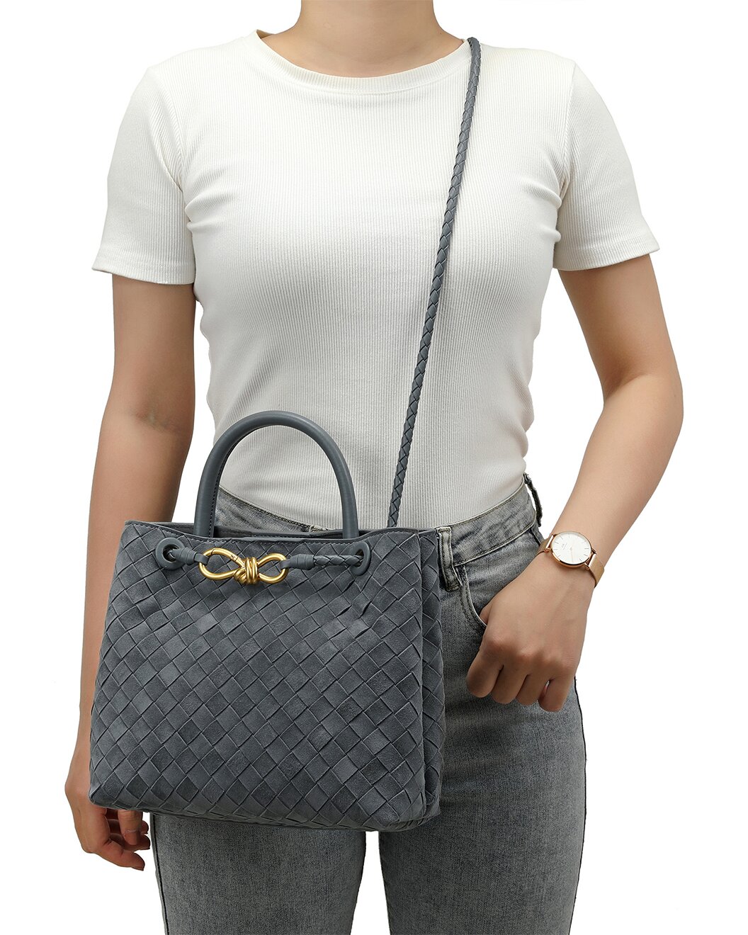 Hand Wowen Suede Bag Stardust