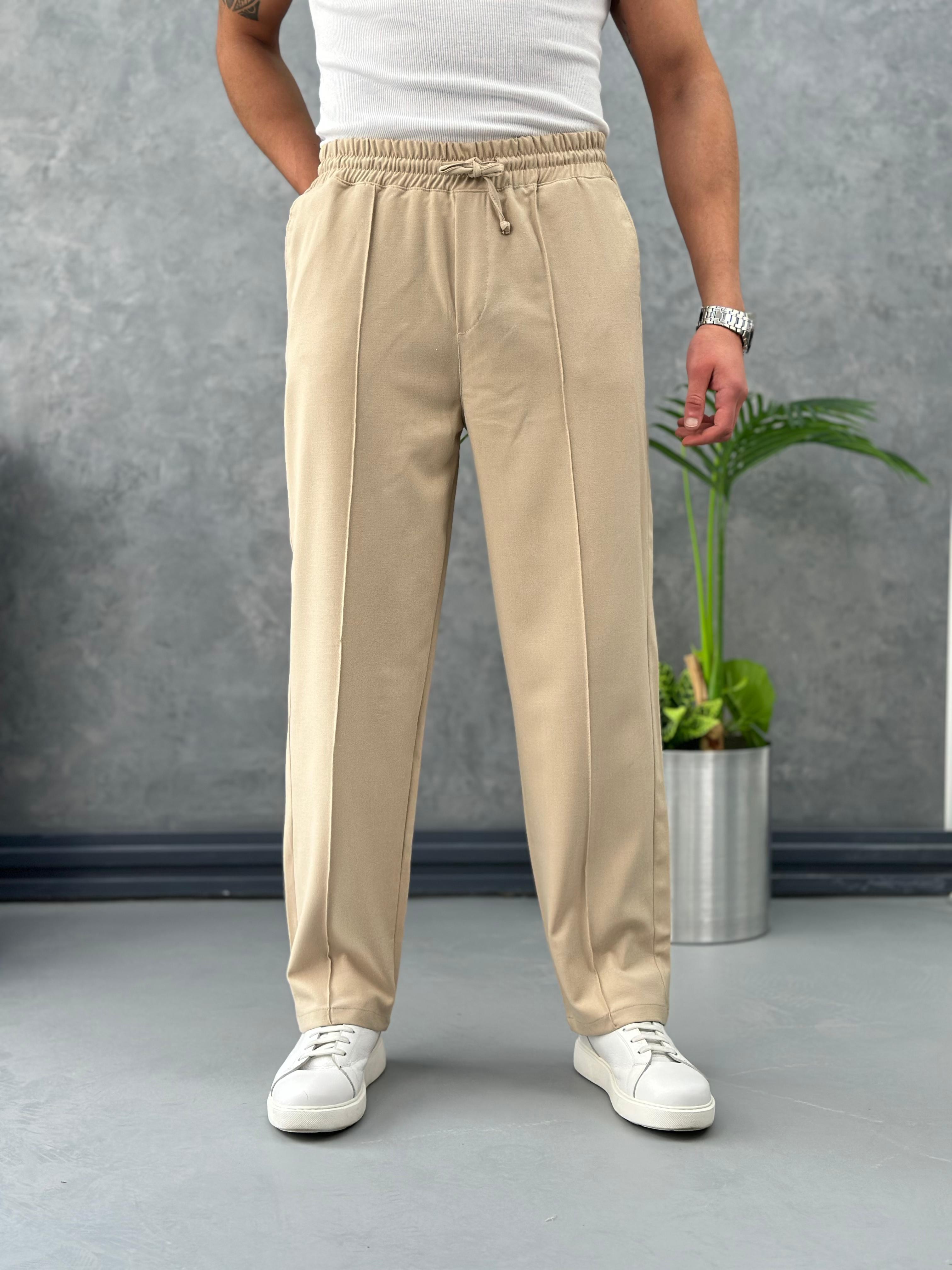 Çizgi Dikişli Baggy Kalıp Jogger Pantolon
