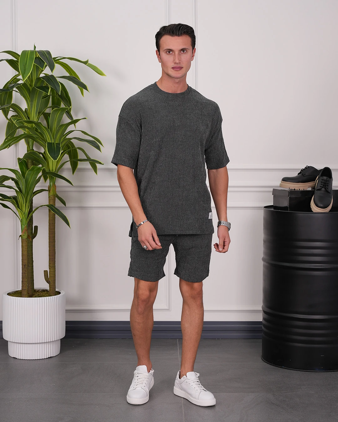 Krinkıl Kumaş Pamuklu Alt + Üst Takım