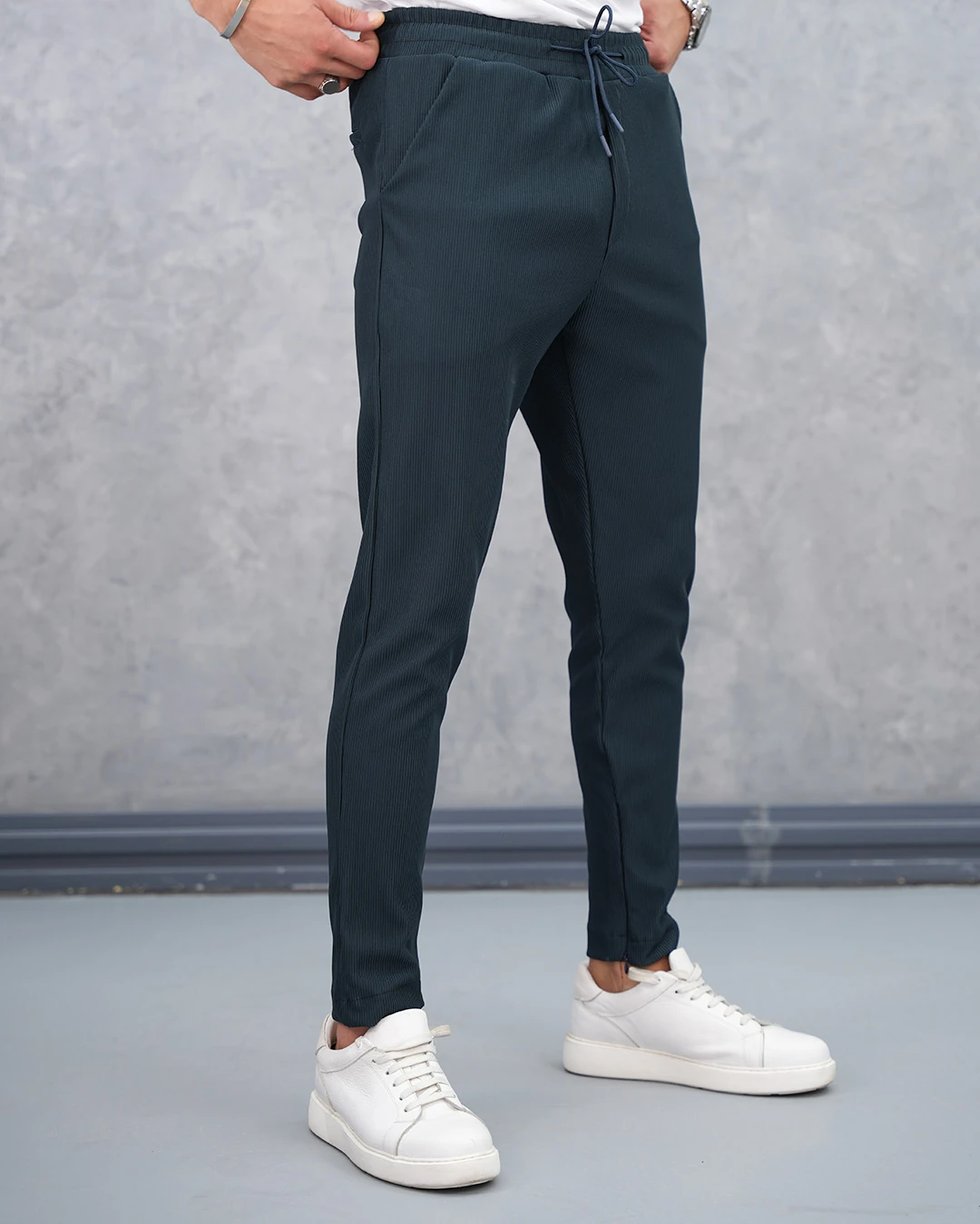 Paça Fermuar Detaylı Jogger Pantolon - Lacivert