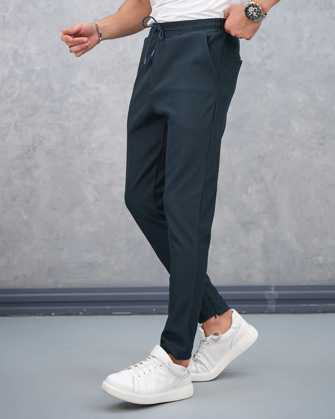 Paça Fermuar Detaylı Jogger Pantolon - Lacivert