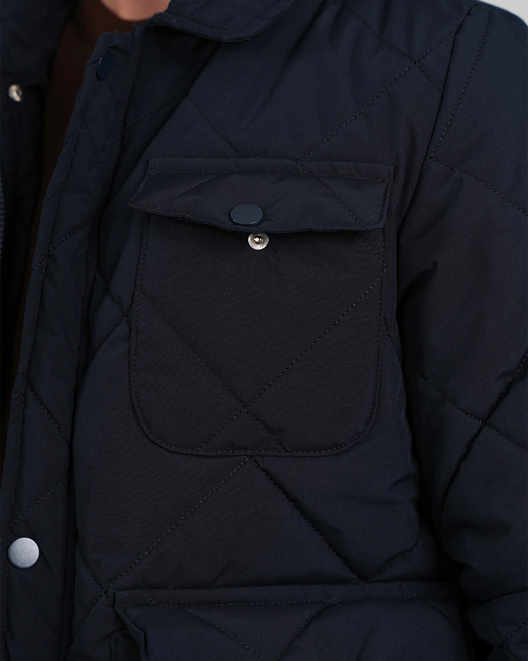 Slim Fit Baklava Desen Torba Cep Dolum Elyaf Mont