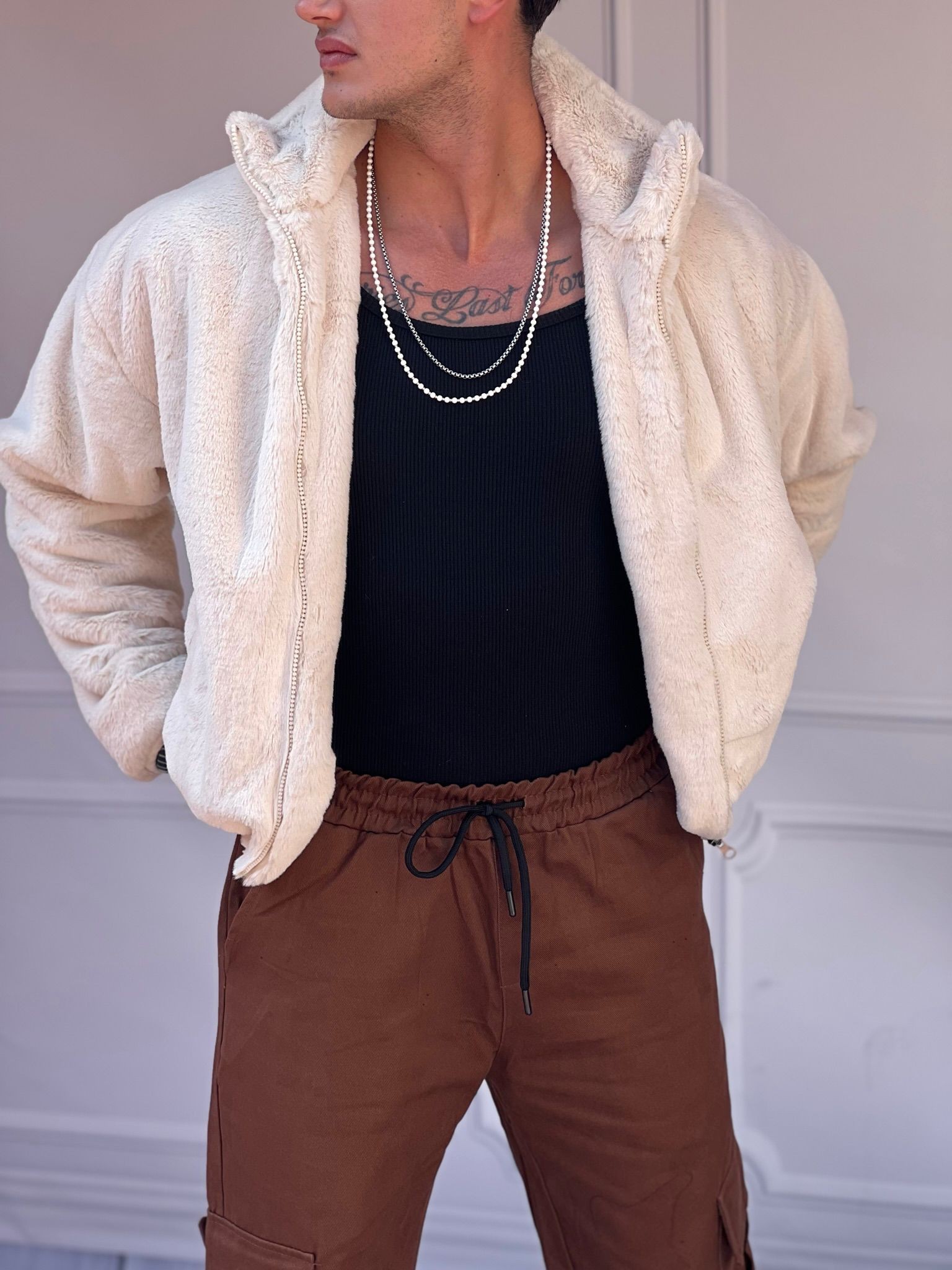 Oversize Pelüş Mont