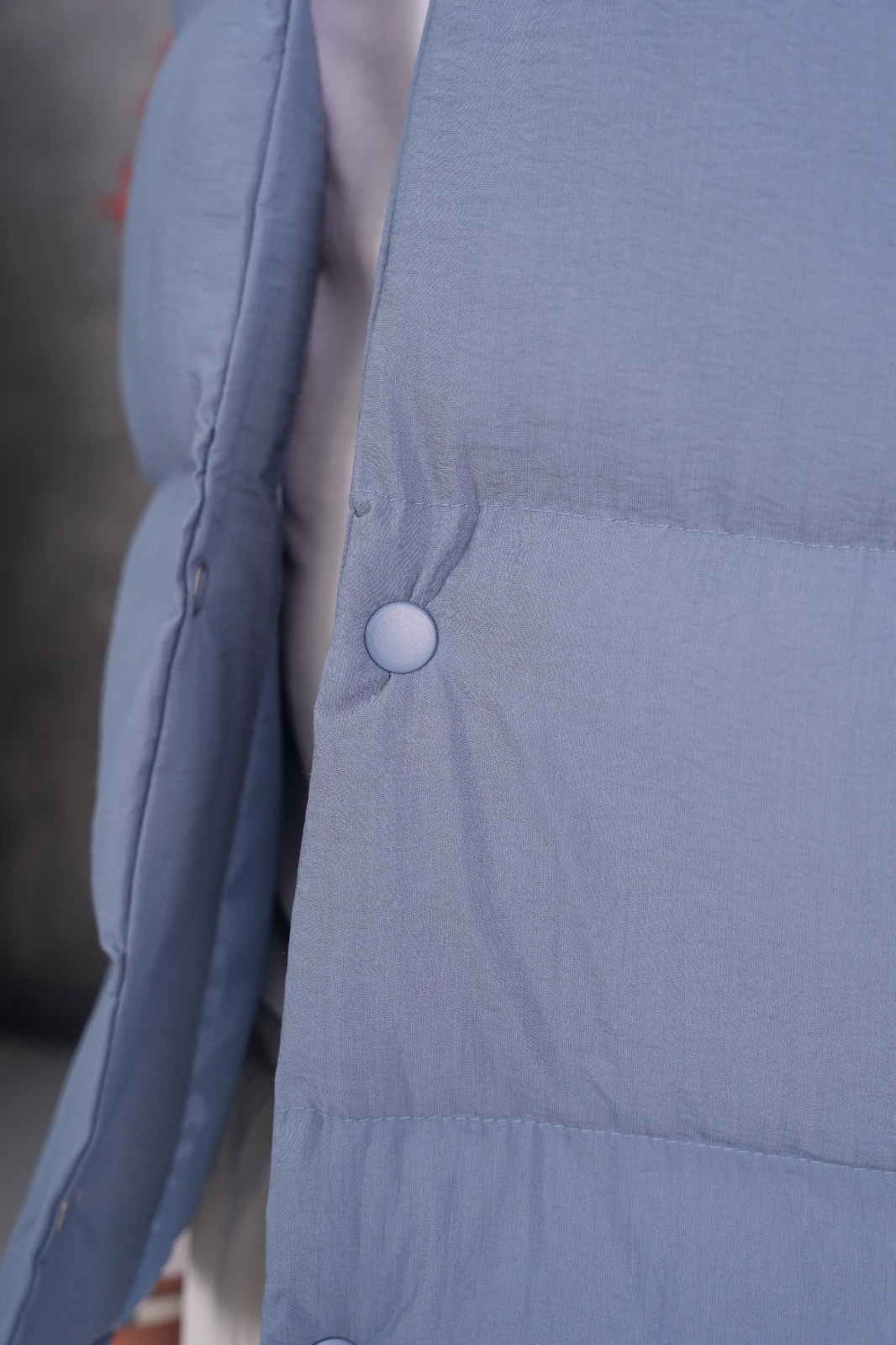 Boncuk Elyaf Şişme Yelek - indigo