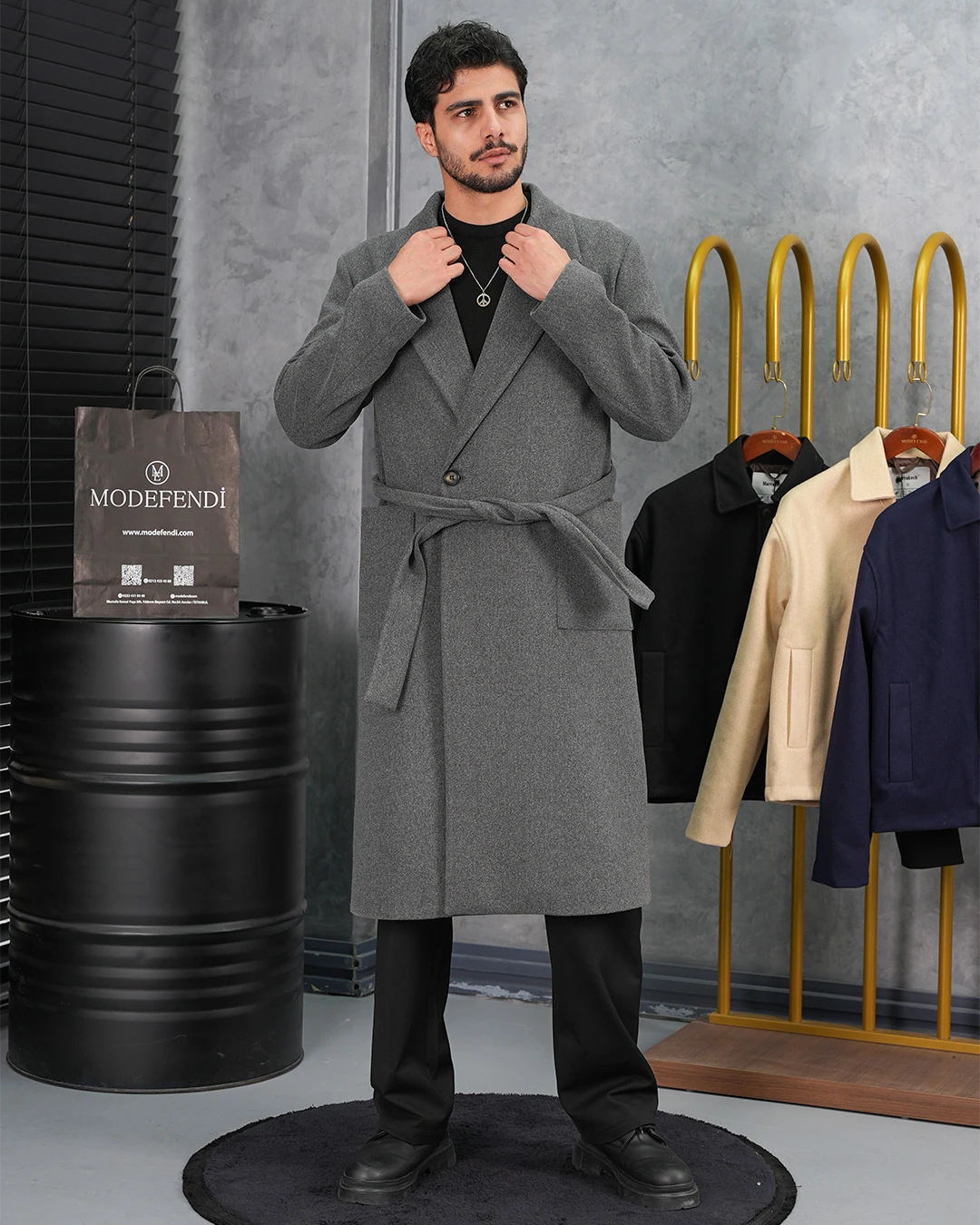 %60 Yün Oversize Torba Cep Yüksek Kalite Oversize Kaban