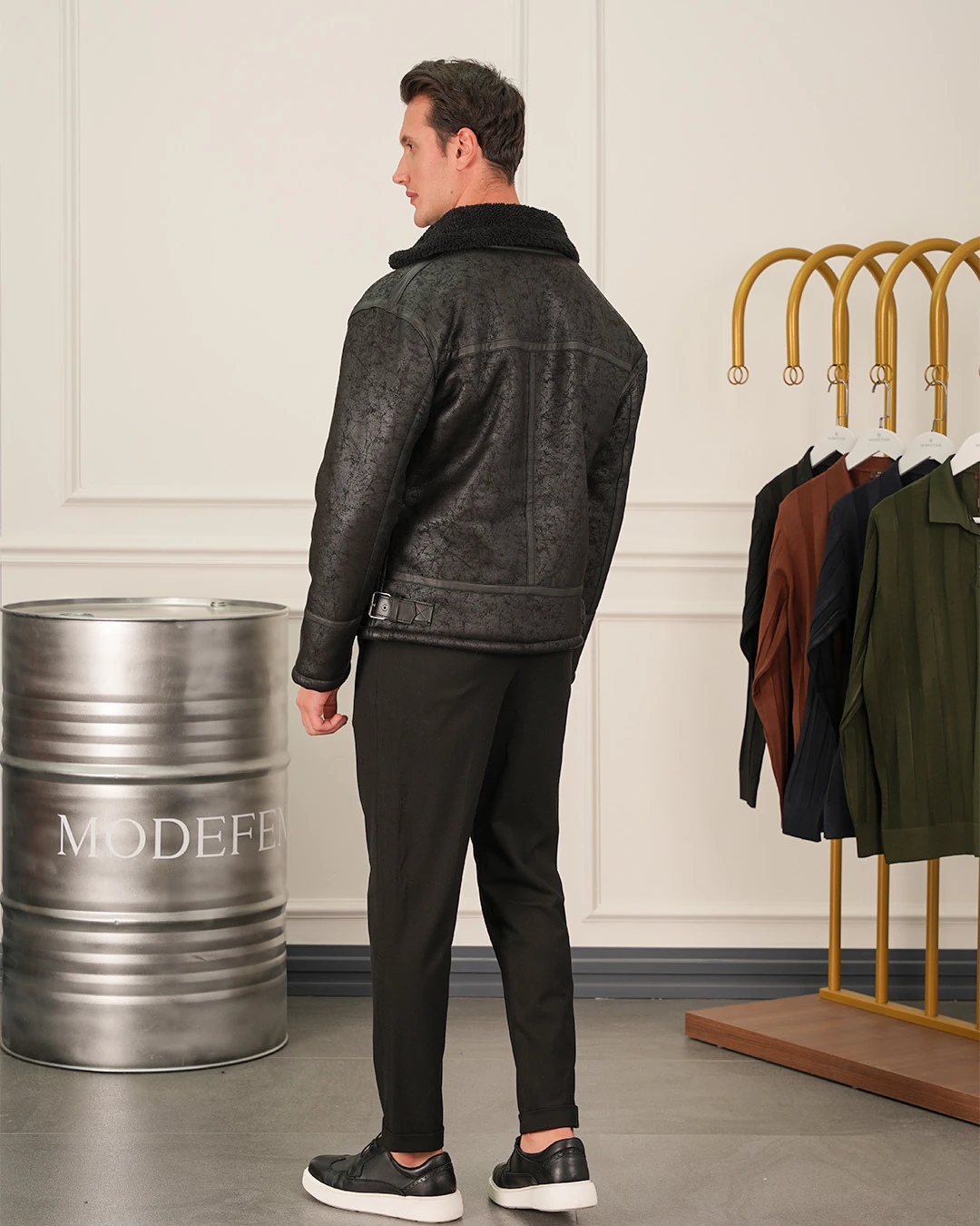 Full Kürklü Napa Deri Mont