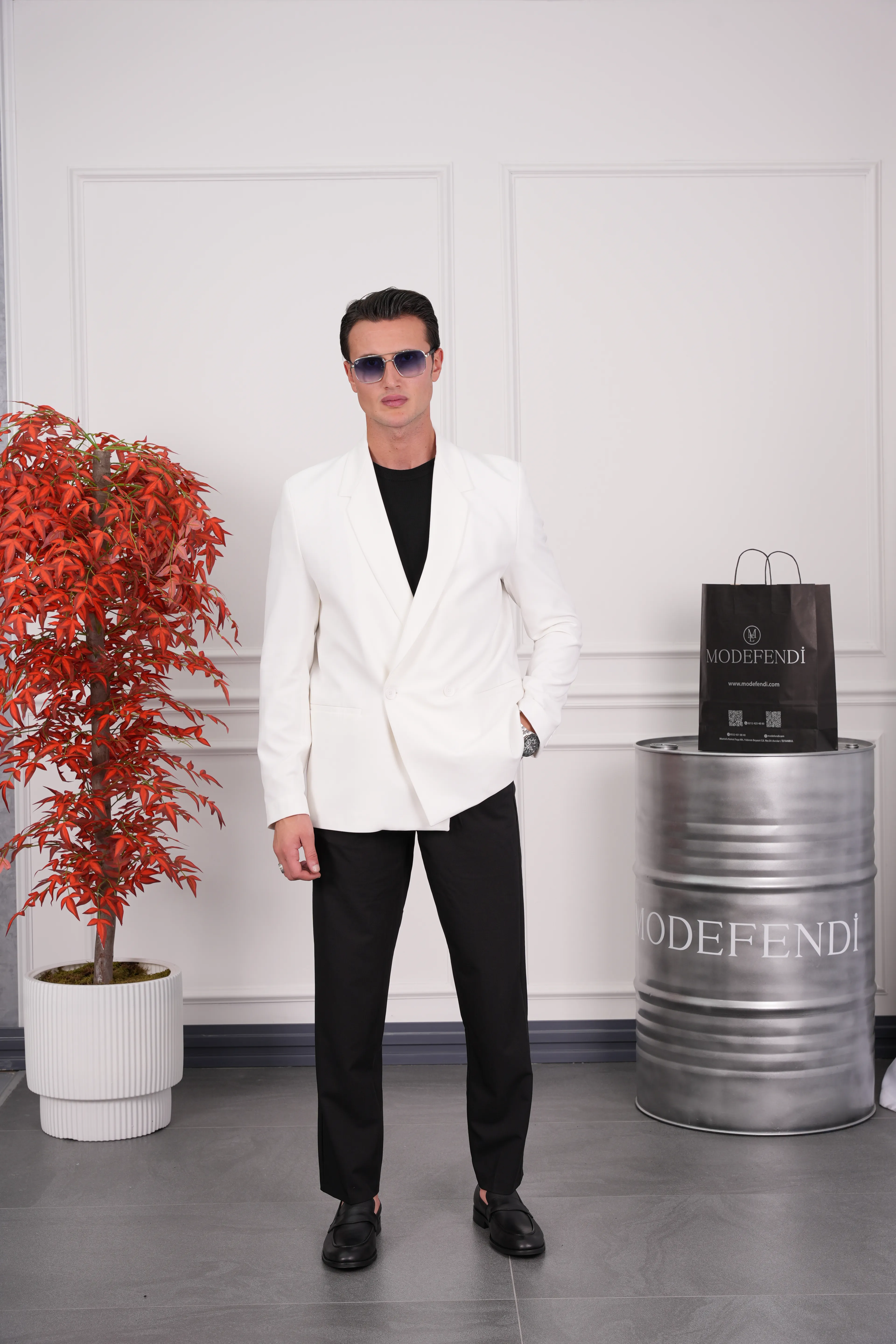 2 Düğme Detaylı Oversize Kesim Ceket