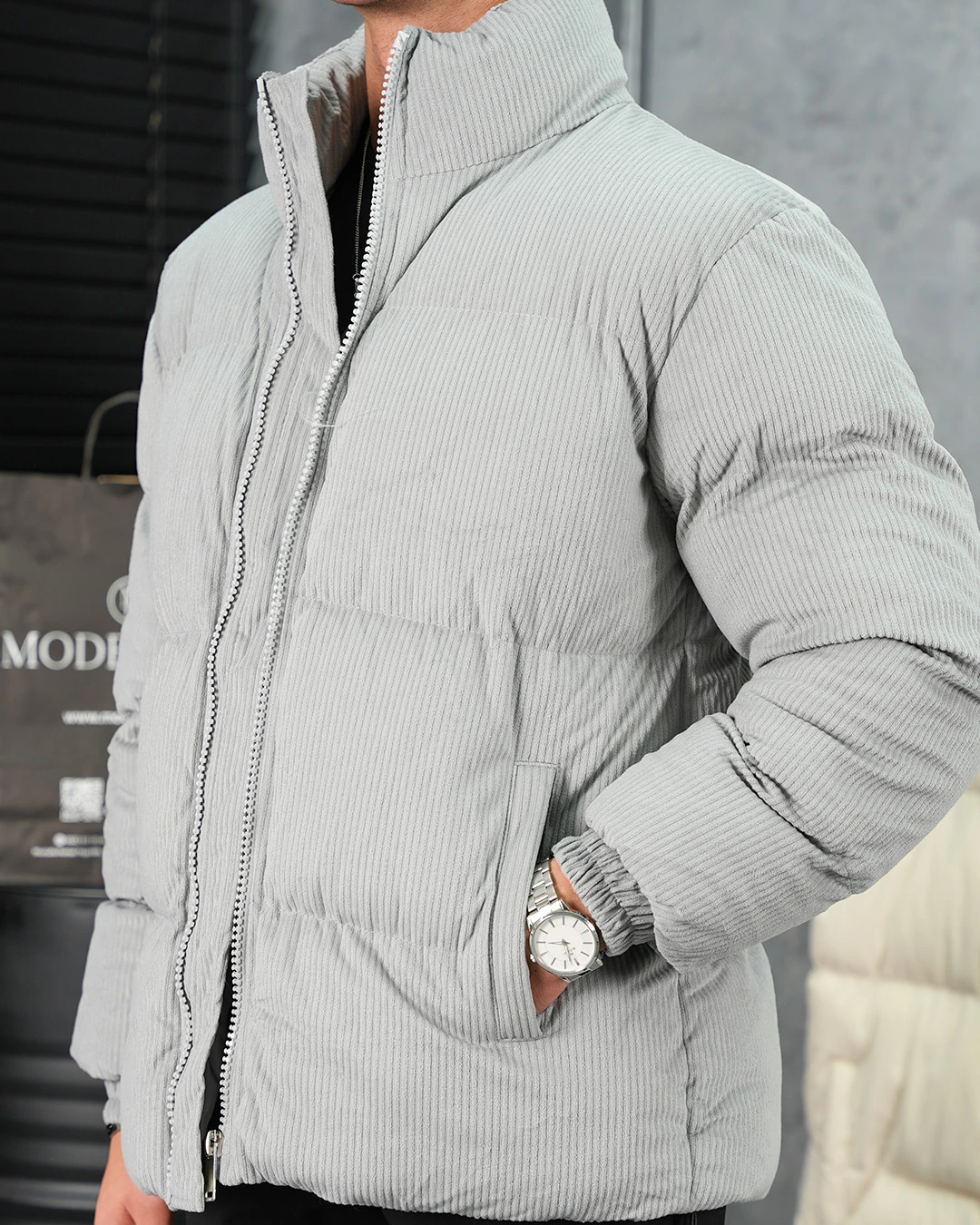 Yüksek Kalite Oversize Elyaf Yapılı Kadife Mont