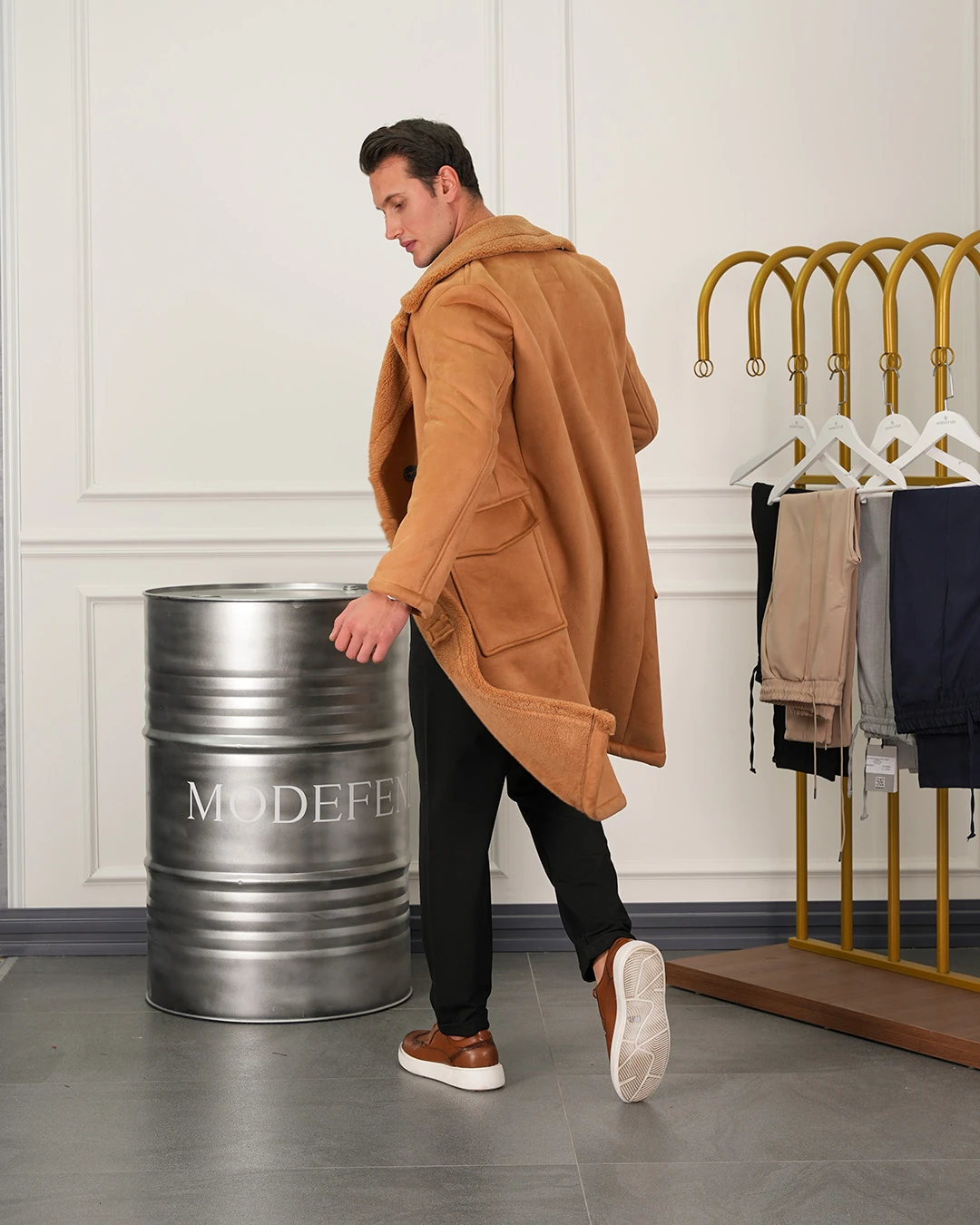 Kürklü Nubuk Palto