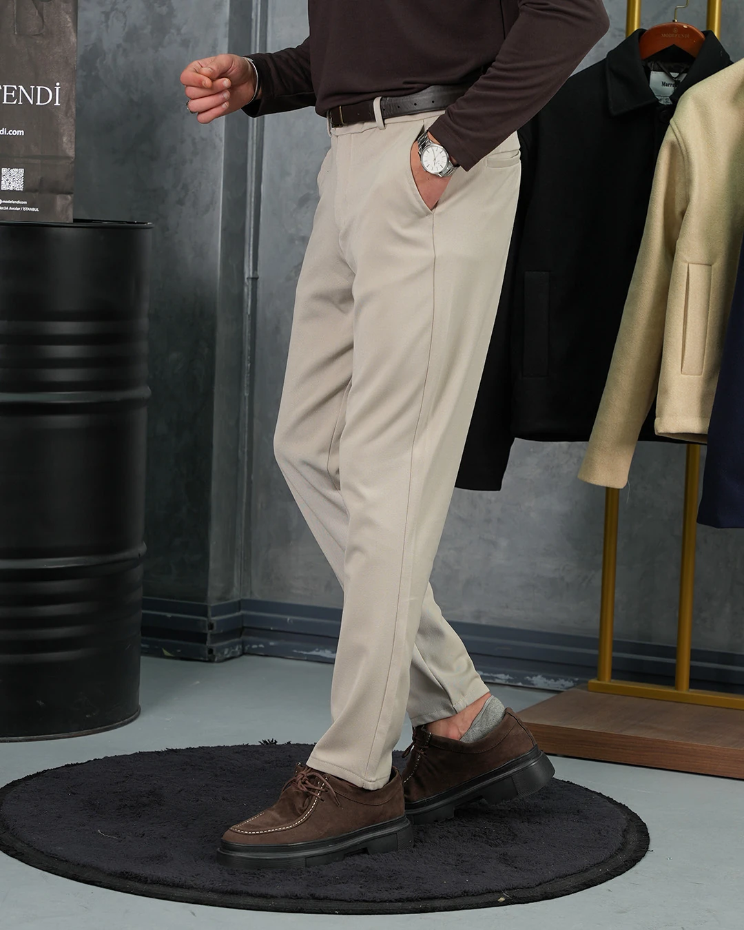 Yüksek Kalite Pamuk Likra Slim Fit Kumaş Pantolon