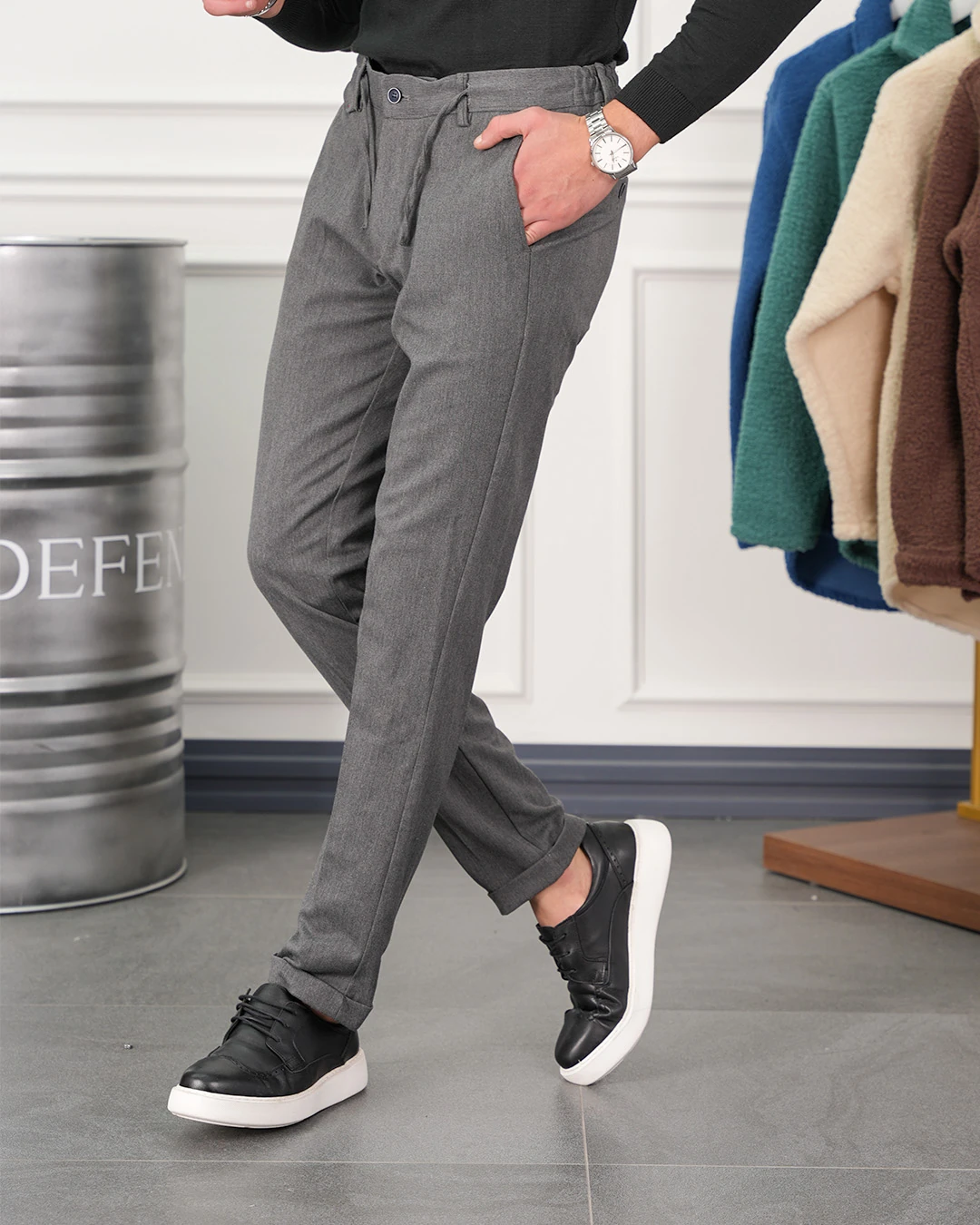 Pamuk Likra Slim Fit Jogger Pantolon