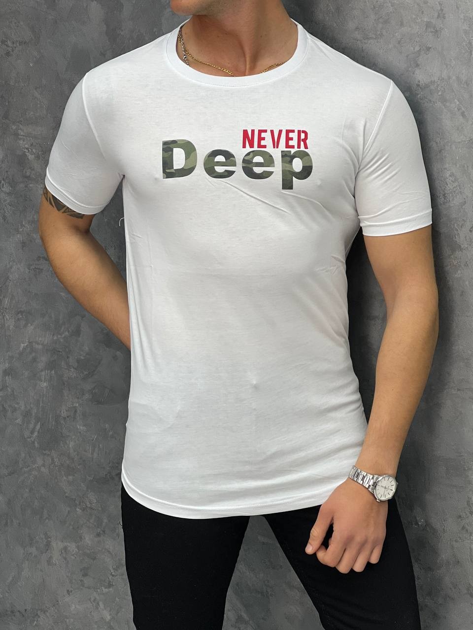 Yazı Detaylı Baskılı Slimfit Tshirt
