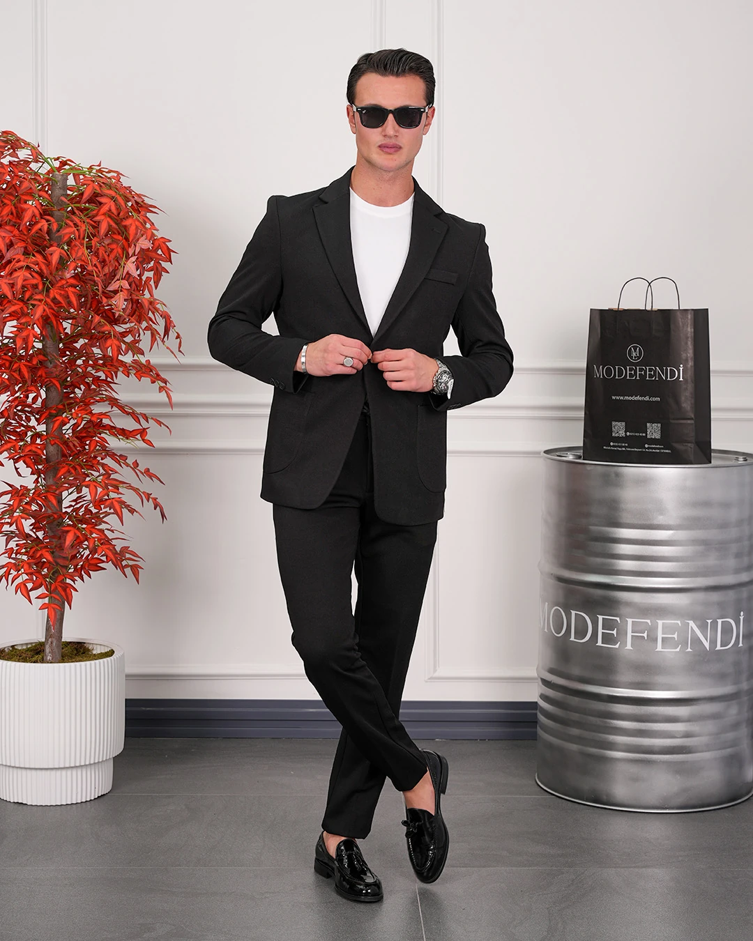 Petek Örme Pamuk Likra Takım Elbise