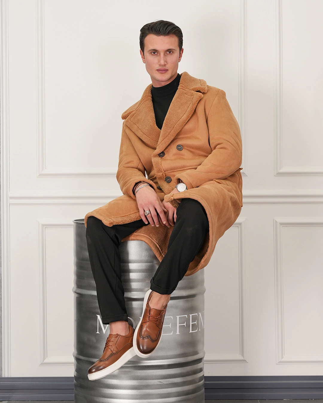 Kürklü Nubuk Palto