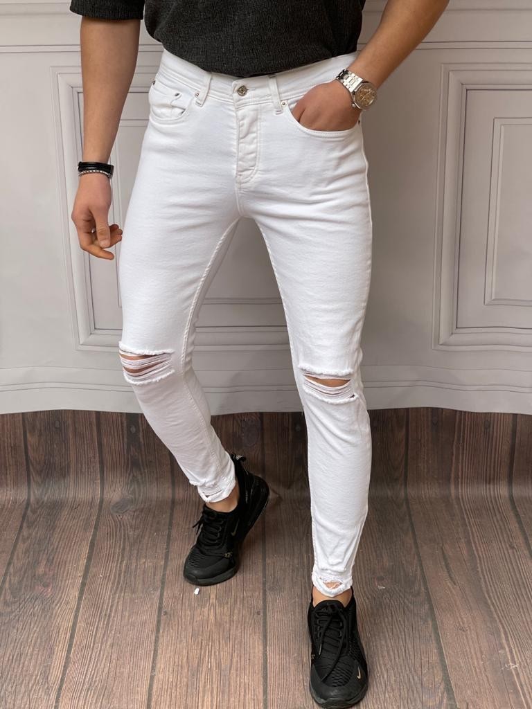 Skinyfit Yüksek Kalite Likralı Diz Ve Paça Yırtık Detaylı Kot Pantolon