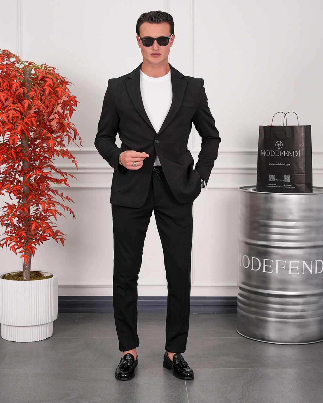 Petek Örme Pamuk Likra Takım Elbise