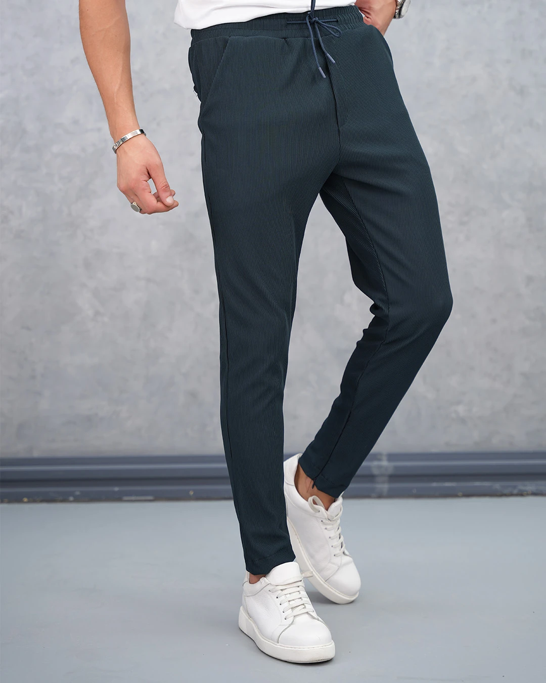 Paça Fermuar Detaylı Jogger Pantolon - Lacivert