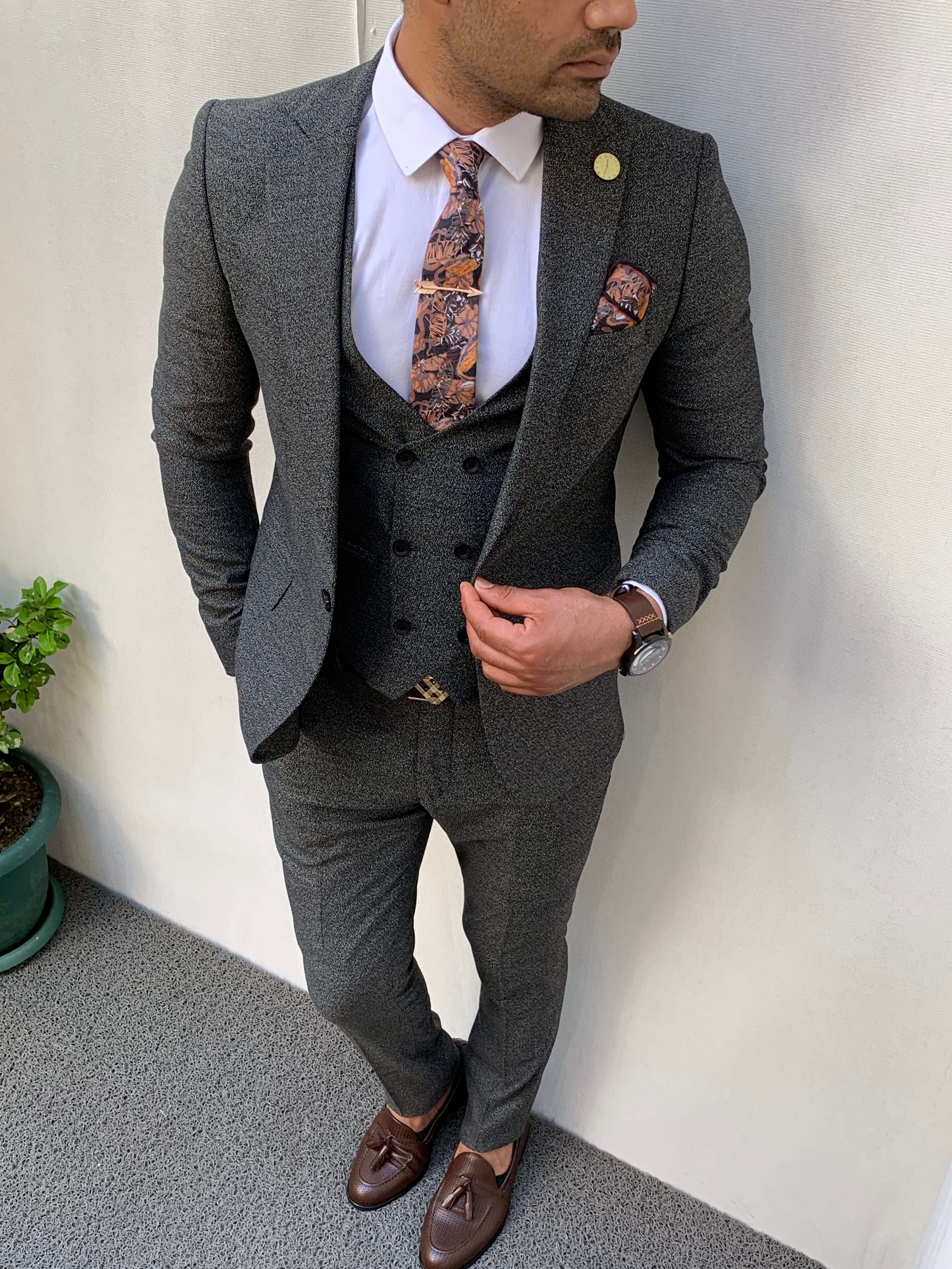 Slim Fit İtalyan Kesim Pamuk Takım Elbise