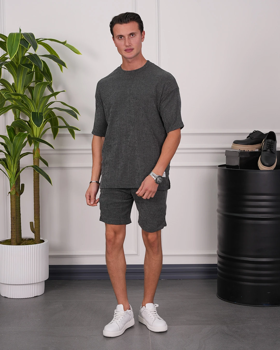 Krinkıl Kumaş Pamuklu Alt + Üst Takım