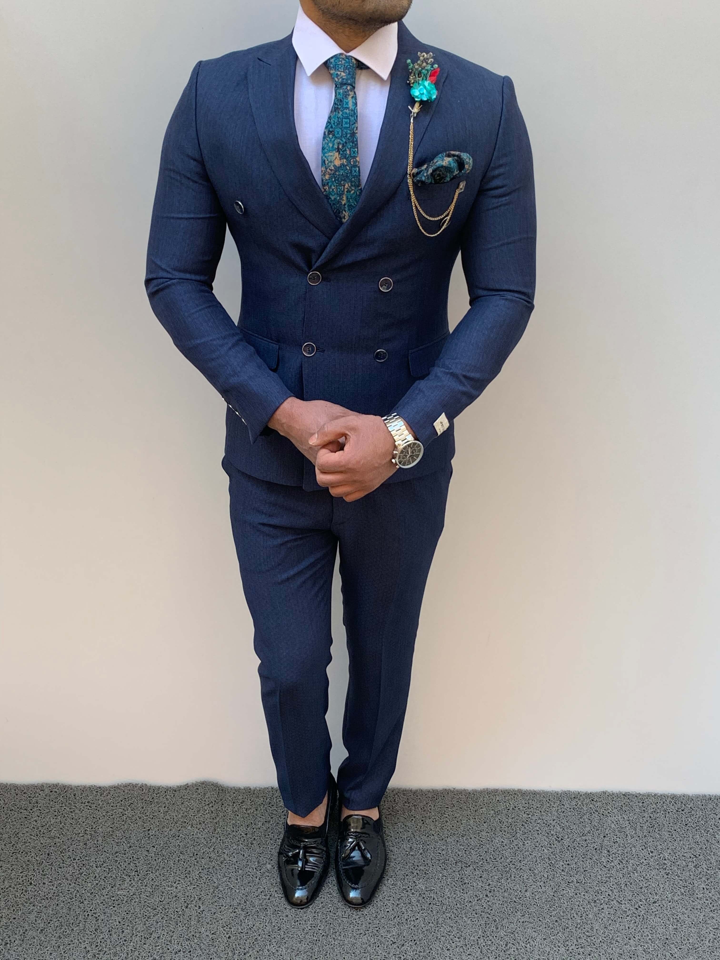 Slim Fit Kruaveze Spor Takım Elbise