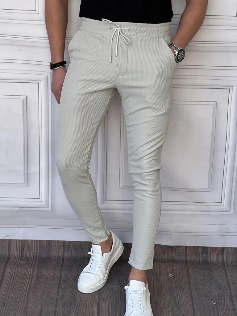 Paça Fermuar Detaylı Jogger Pantolon - Gri
