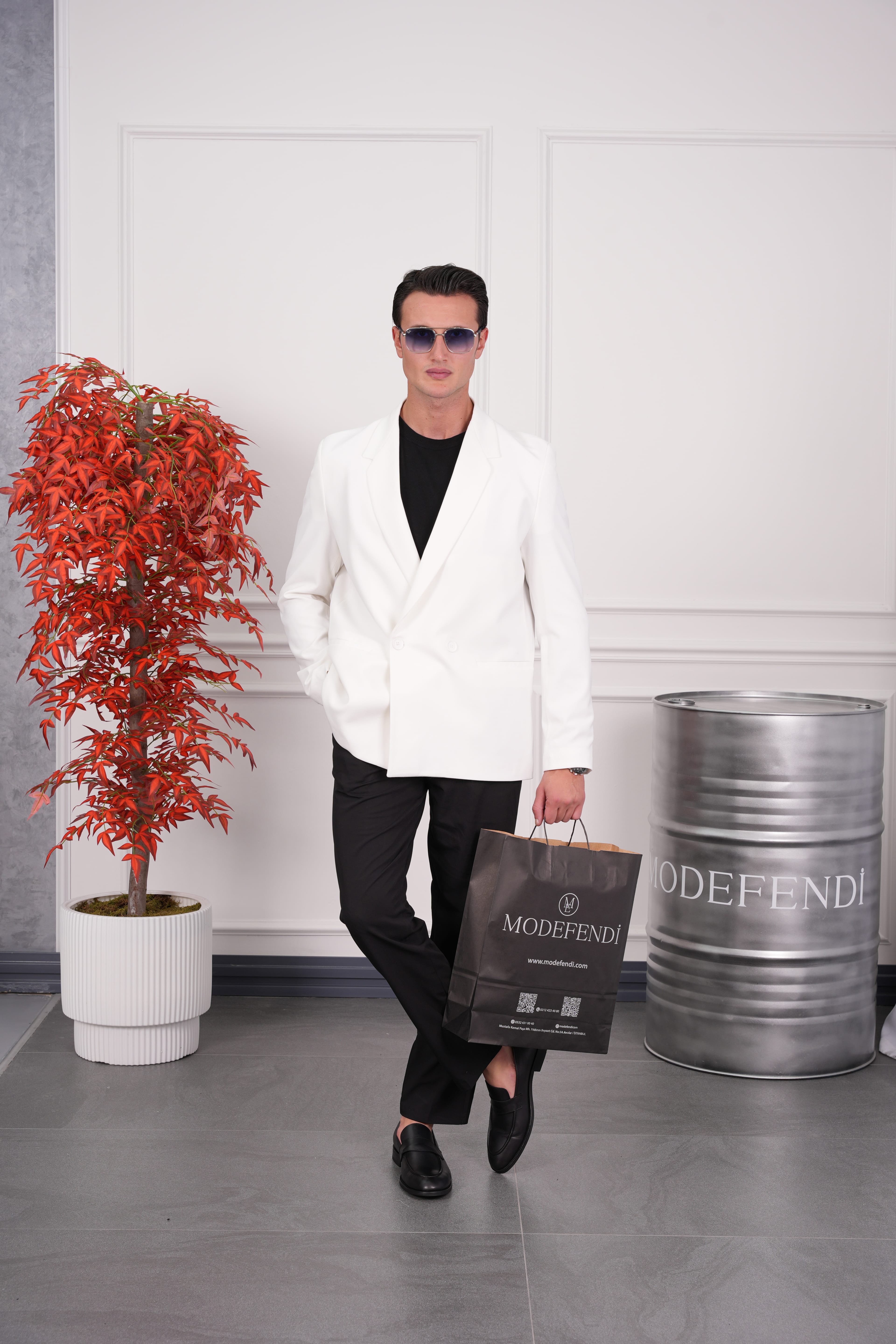 2 Düğme Detaylı Oversize Kesim Ceket