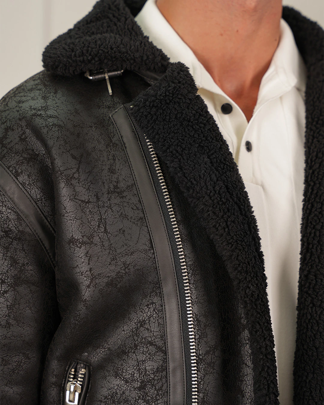 Full Kürklü Napa Deri Mont