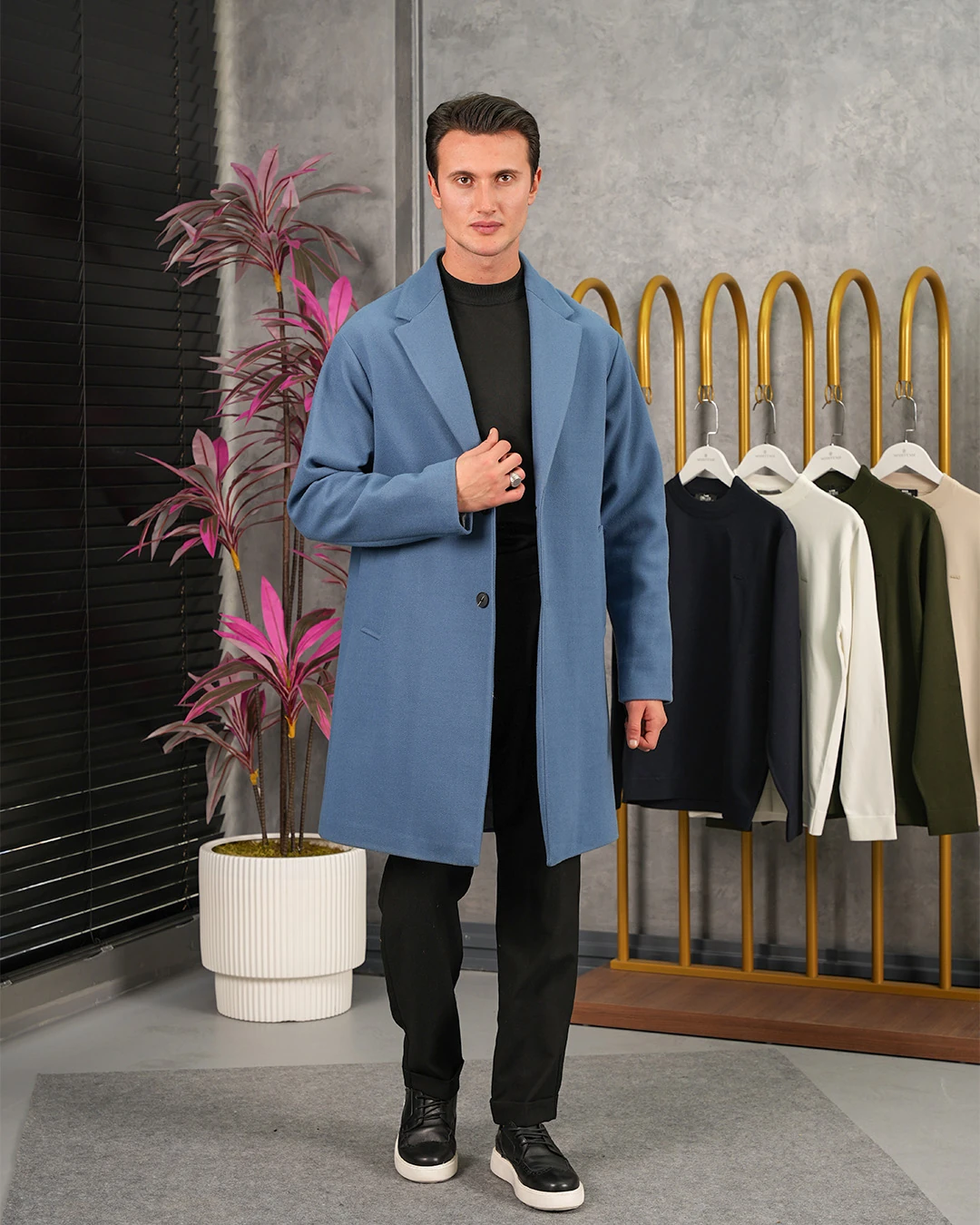 Oversize Kuzu Kaşmir Kaban