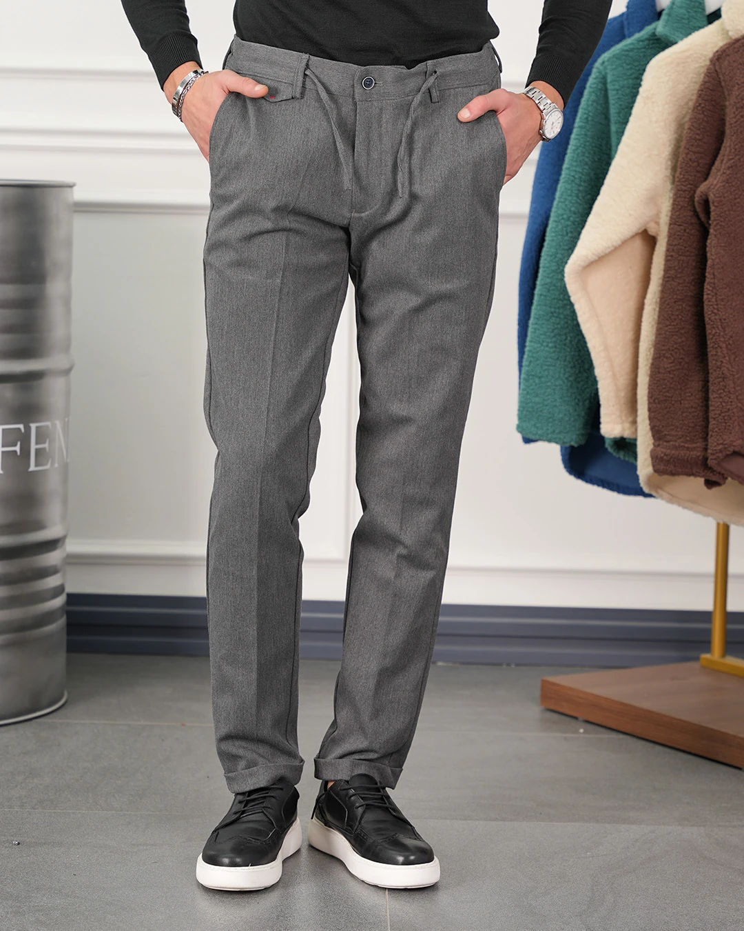 Pamuk Likra Slim Fit Jogger Pantolon