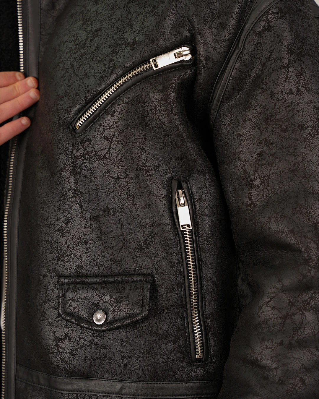 Full Kürklü Napa Deri Mont