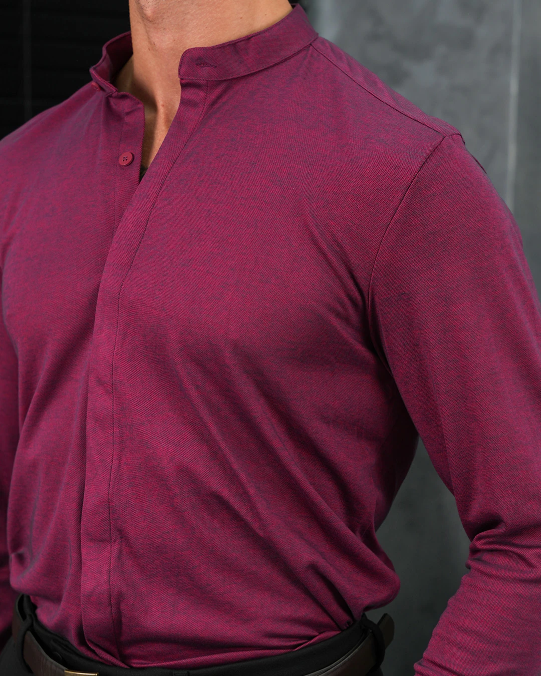 %100 Pamuklu Slimfit Gizli Kanun Yaka Gömlek