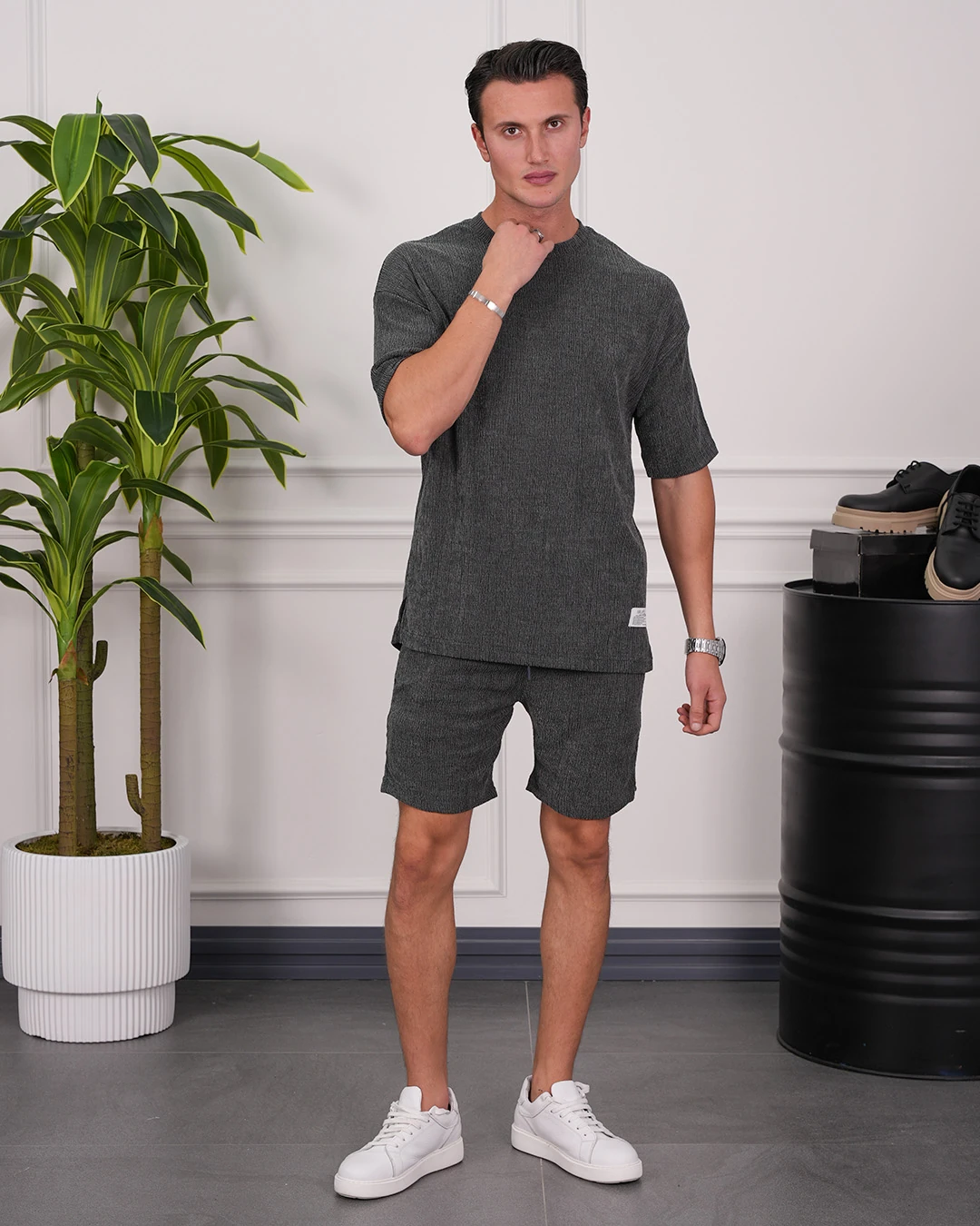 Krinkıl Kumaş Pamuklu Alt + Üst Takım