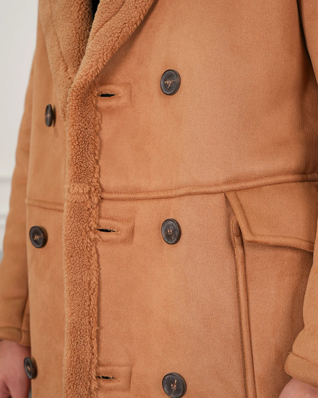 Kürklü Nubuk Palto