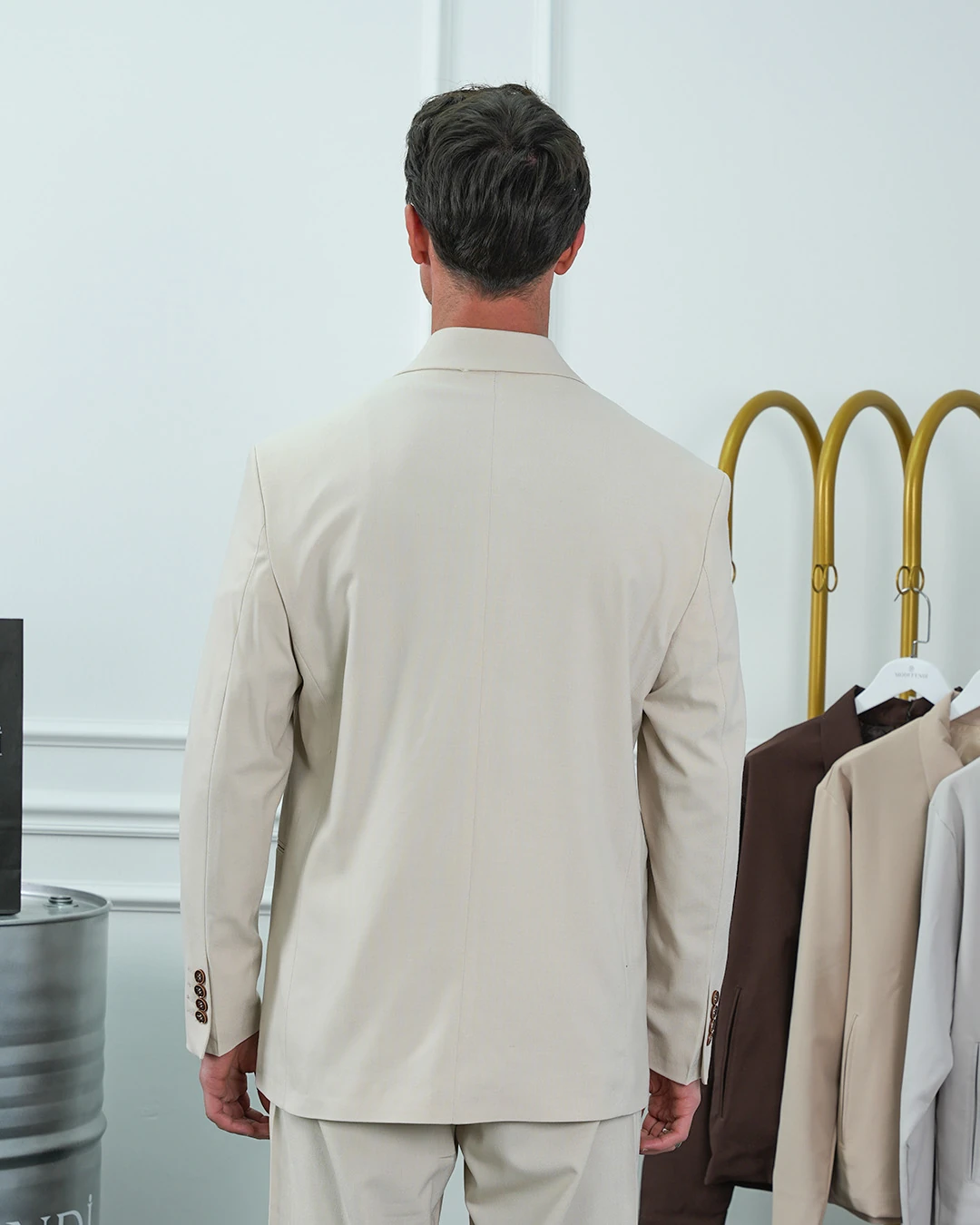 4 Düğme Detaylı Oversize Kesim Baggy Kruvaze Takım Elbise