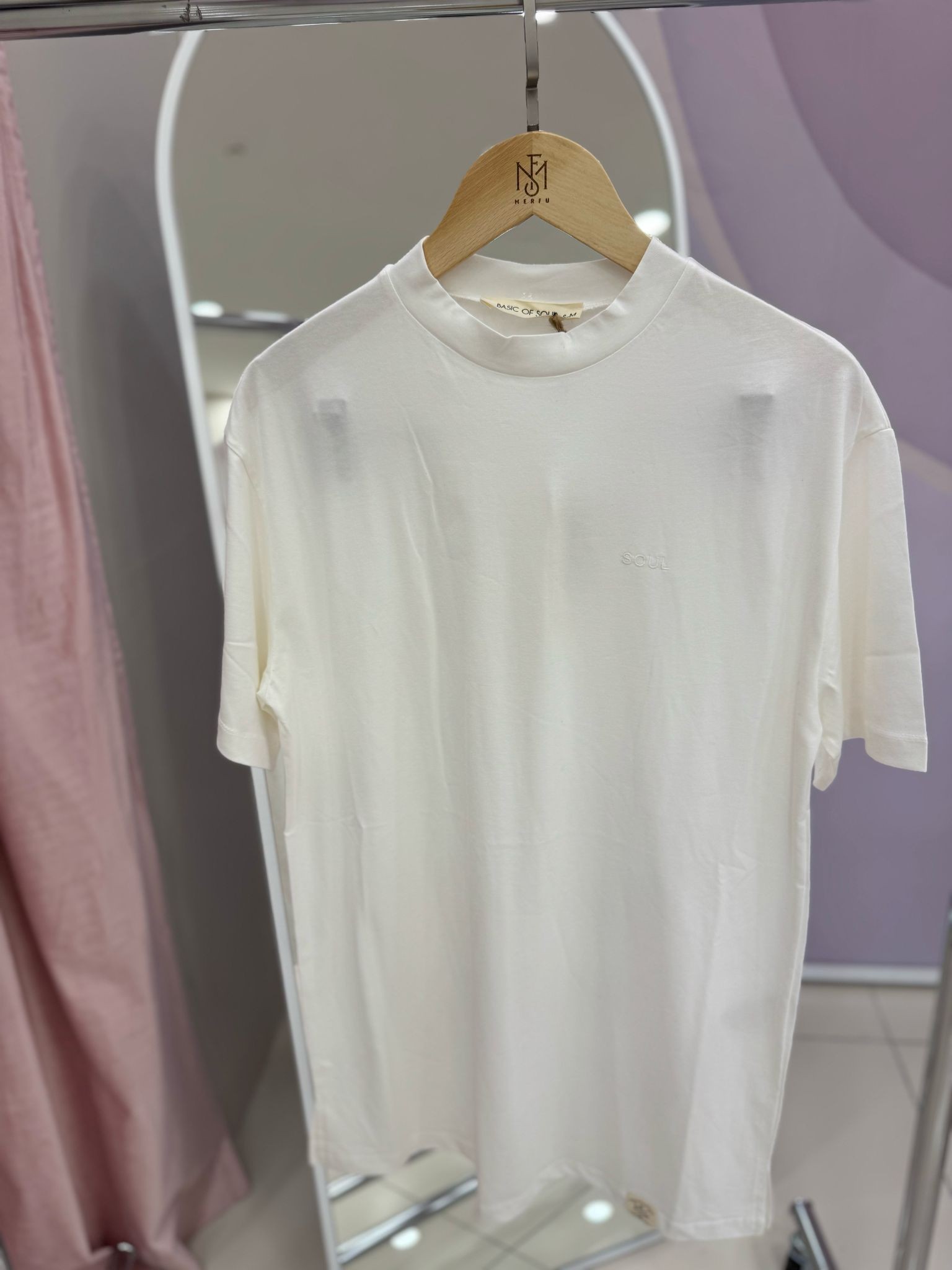 Pamuklu Kısa Kol T-shirt (Beyaz)