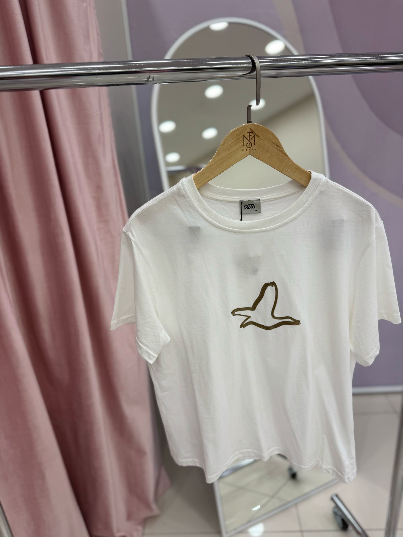 Kuşlu T-shirt (Beyaz)