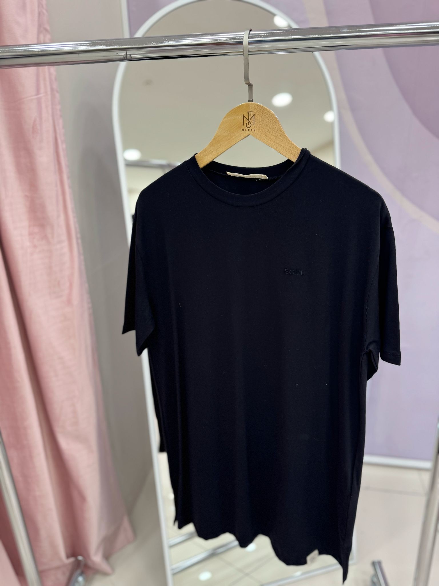 Pamuklu Kısa Kol T-shirt (Siyah)