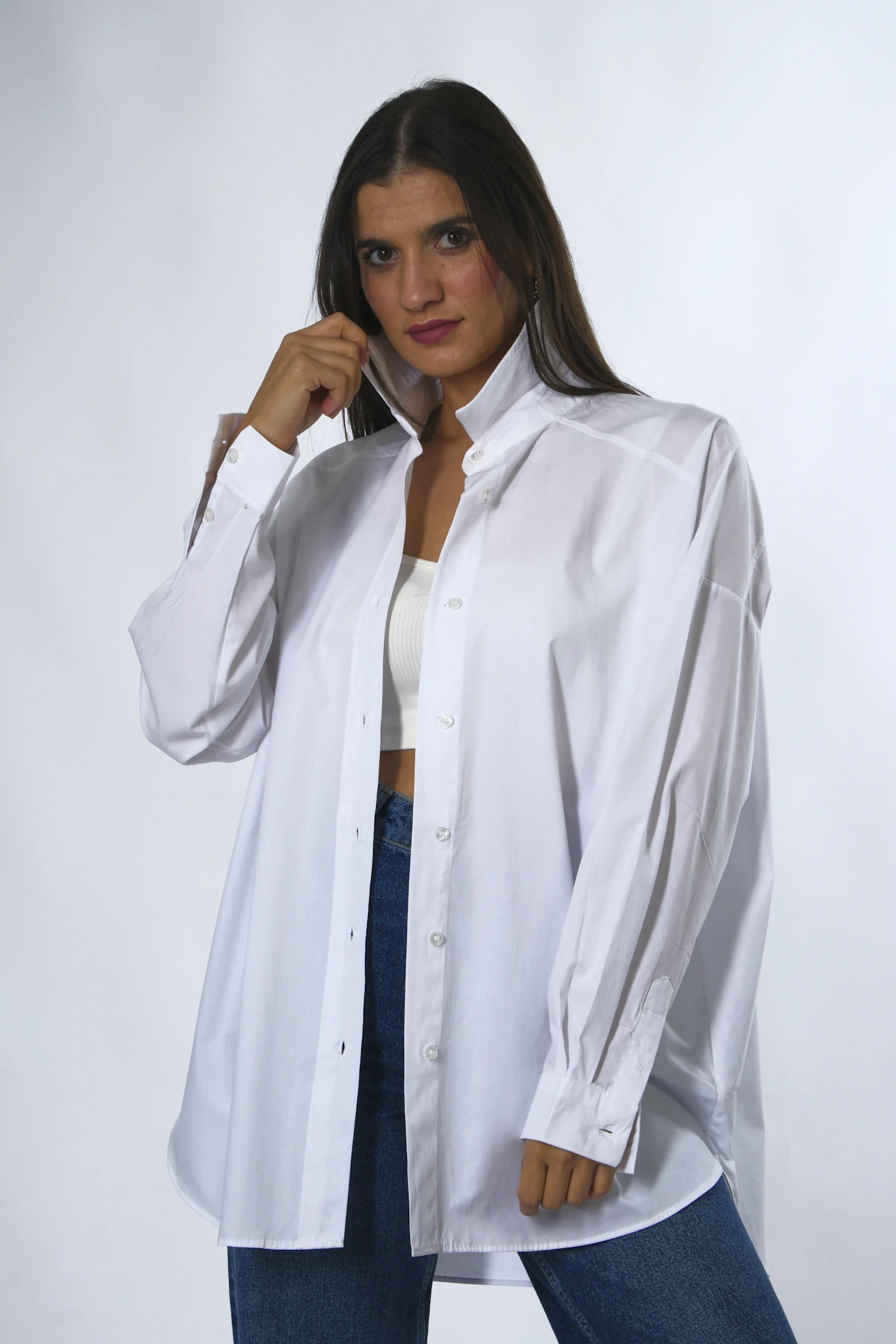 Abbra Kadın %100 Pamuk Poplin Gömlek