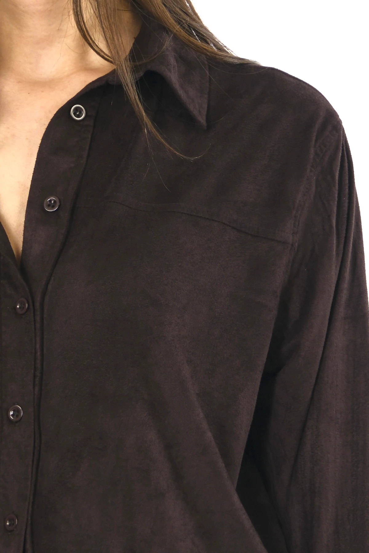 Abbra Kadın Süet Gömlek