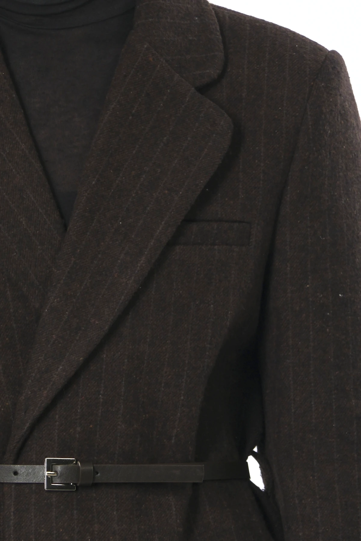 Abbra Kadın Astarlı Kemerli Kaşe Ceket