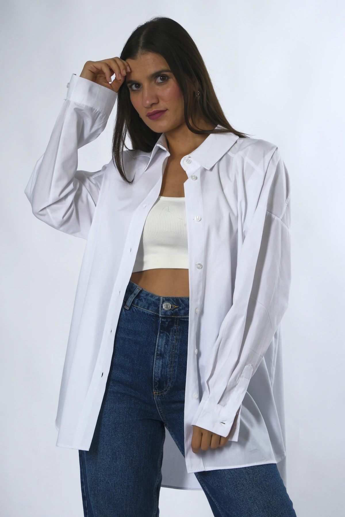 Abbra Kadın %100 Pamuk Poplin Gömlek