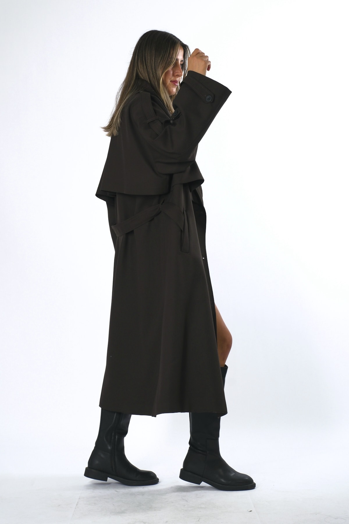 Abbra Kadın Oversize Astarlı Trenç