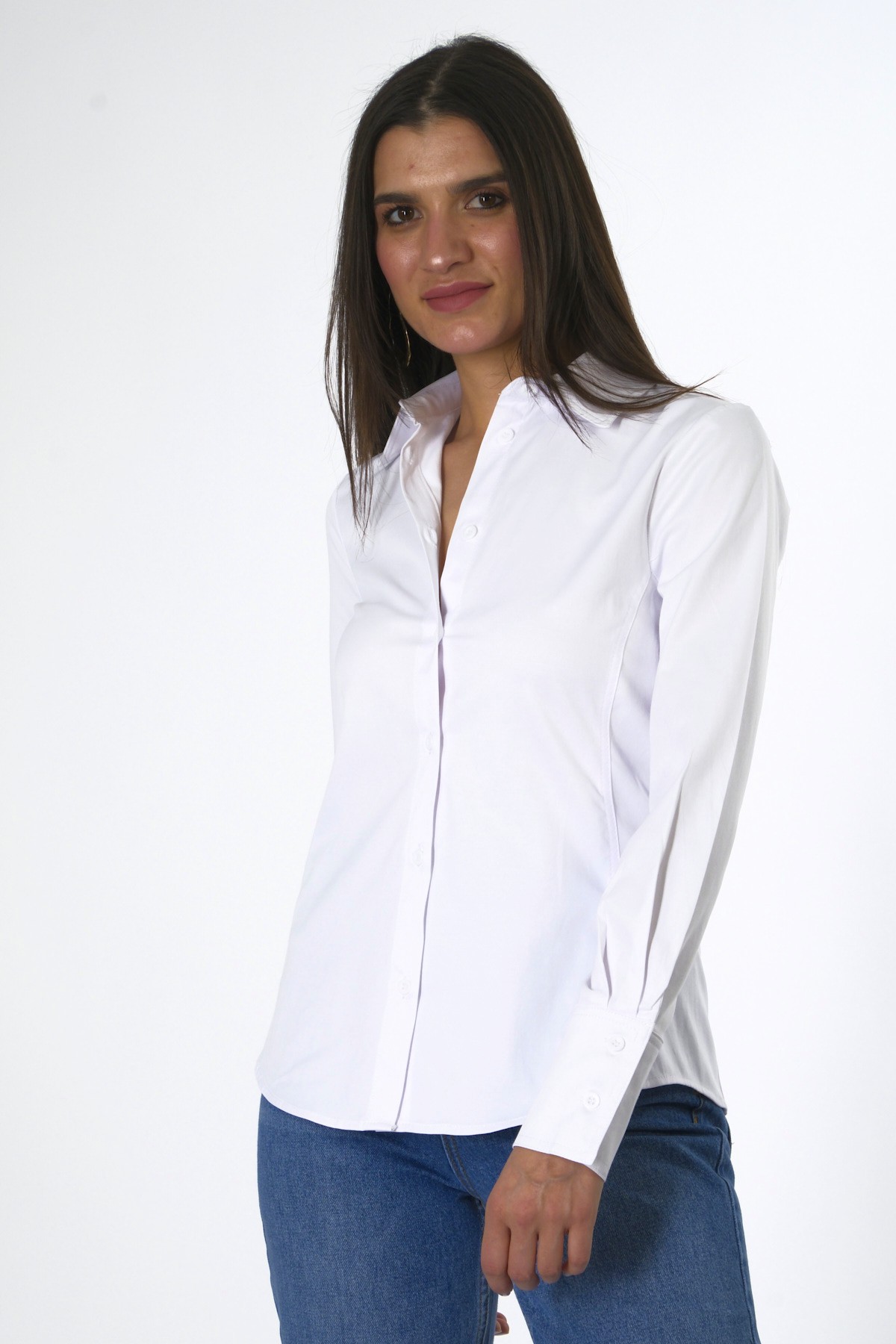 Abbra Kadın Slim Fit Gömlek