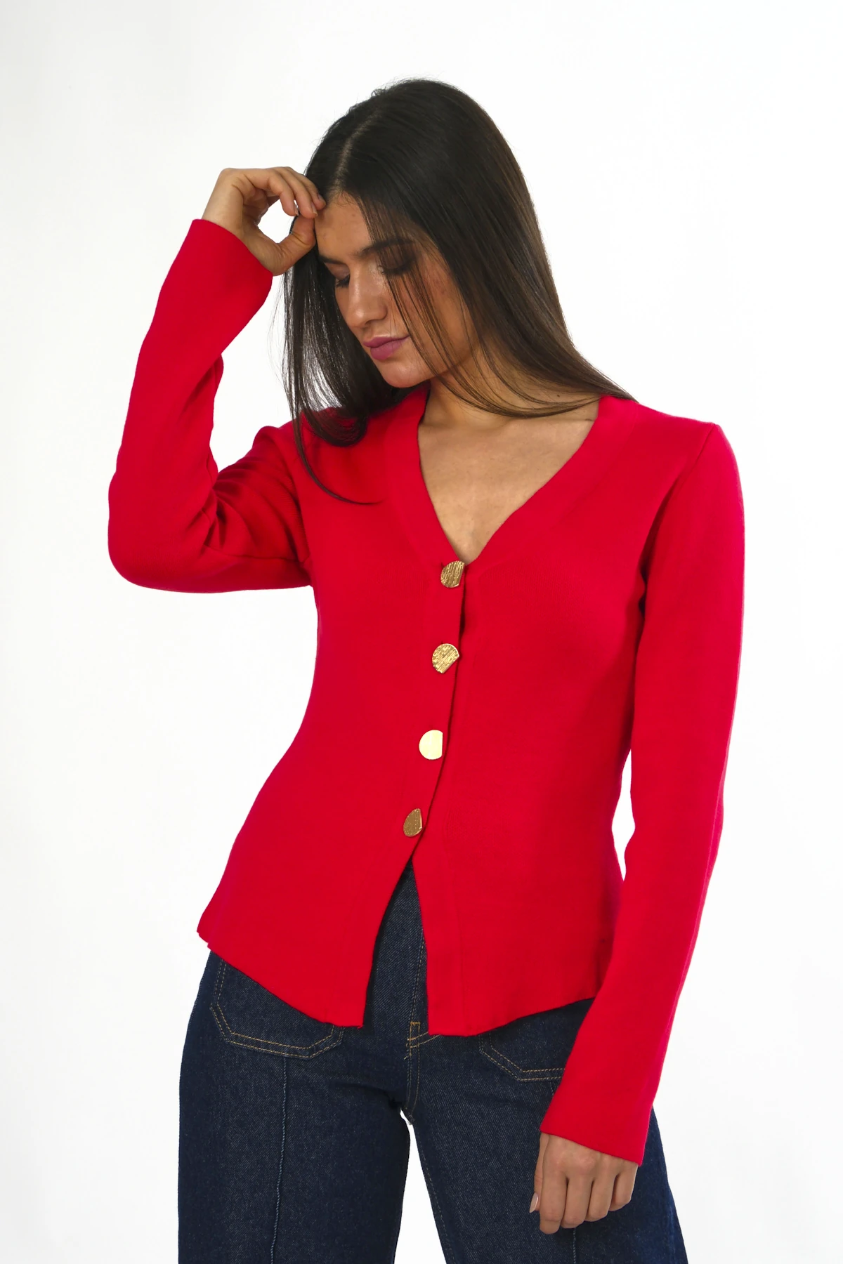 Abbra Kadın 4 Düğmeli Hırka