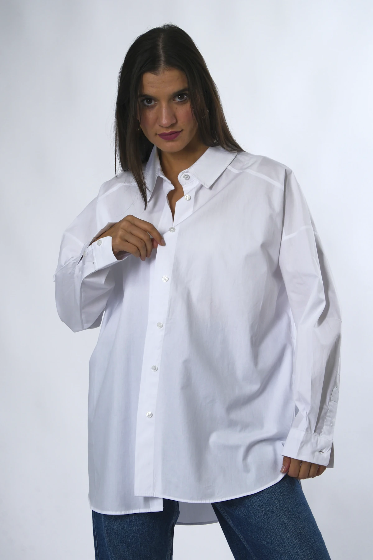 Abbra Kadın %100 Pamuk Poplin Gömlek