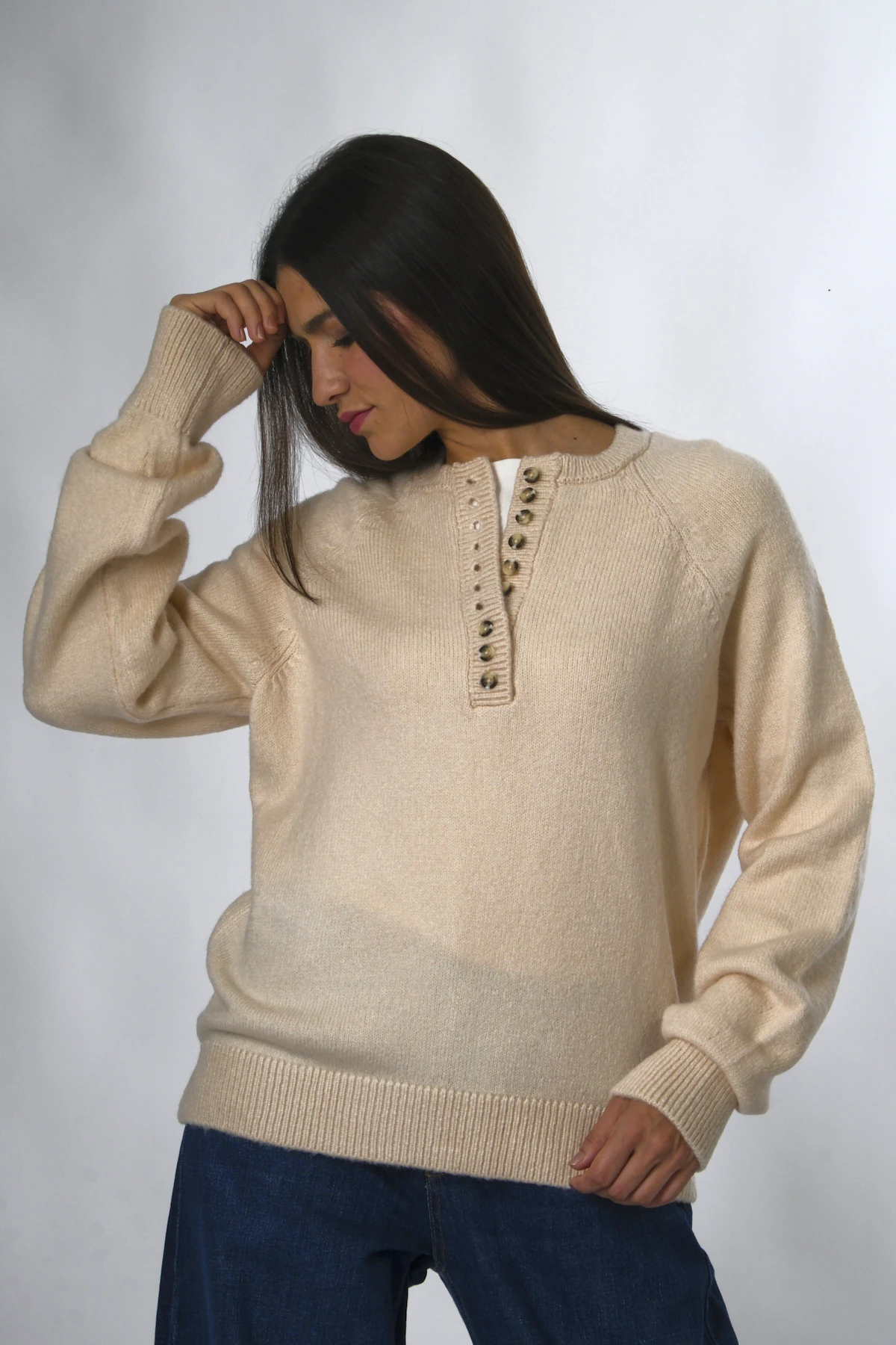 Abbra Kadın Patlı Düğmeli Kazak